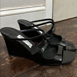 Jimmy choo Anise wedge 85 black patent size 41